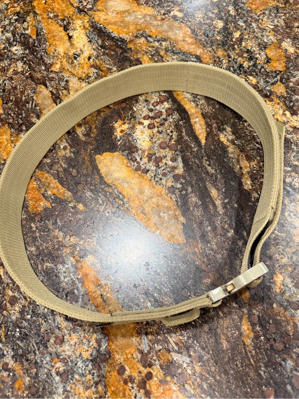 5.11 Tactical Tan Webbing Belt with Metal Buckle